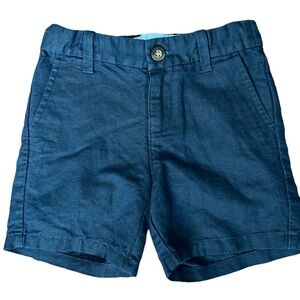 Janie and Jack navy Blue Linen shorts size 3T